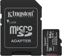 Карта памяти Kingston Canvas Select Plus microSDXC SDCS3/64GB 64GBV10 A1 + SD Adapter
